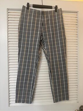 a new day Navy and White Checked Straight-Leg Pants
